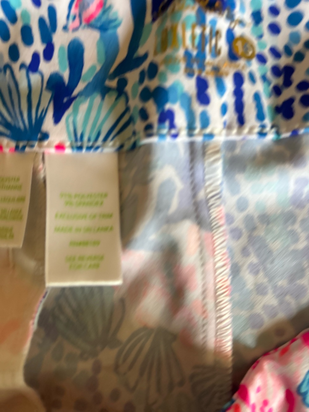 Lilly Pulitzer UPF 50+ Luxletic Weekender High Rise Cr size 16 MONICA SWAY - Picture 5 of 7